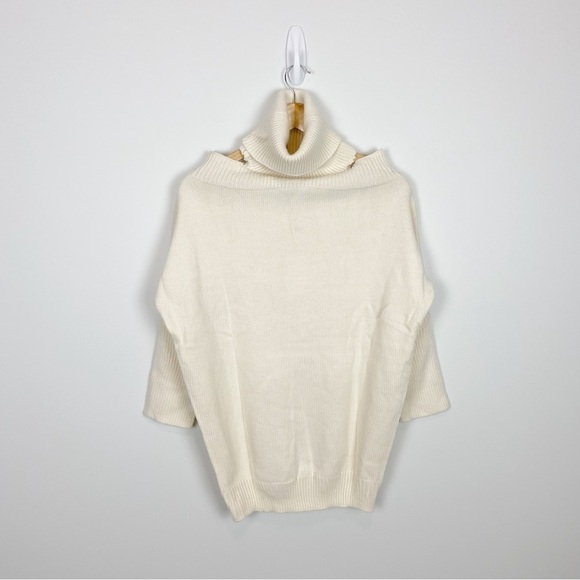 Lovers and Friends Anisa Turtleneck Sweater Dress in Cream - Picture 2 of 11